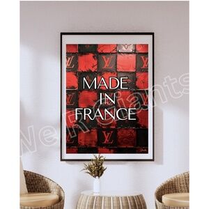 Made in France Vuitton Damier Art Print 18x24 Signed by The Artist Denardai